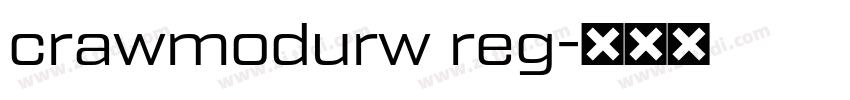 crawmodurw reg字体转换